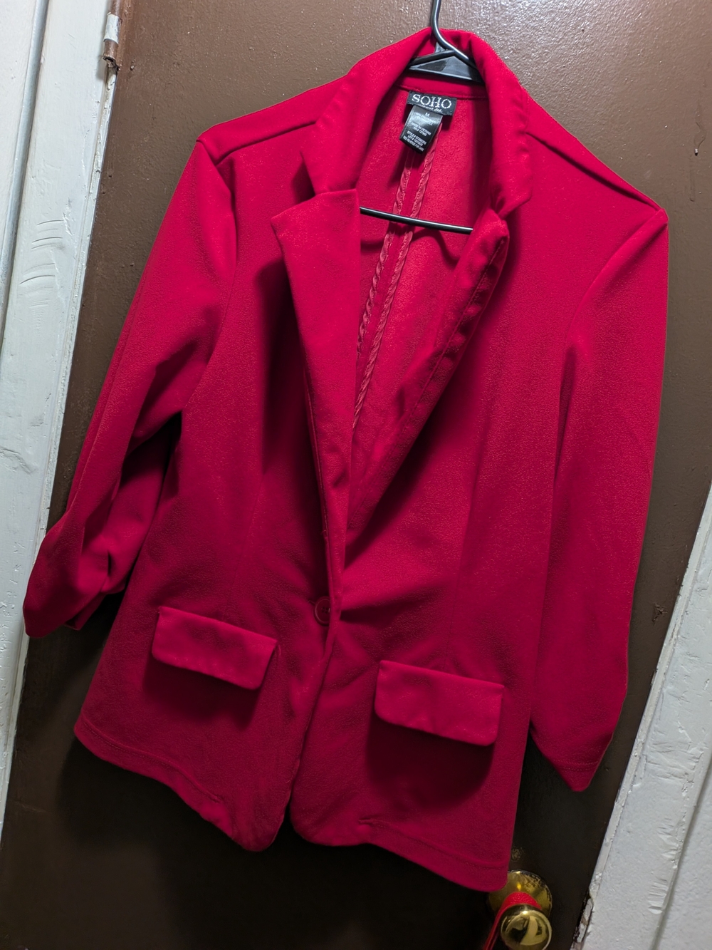 Soho Bright Red Tailored Blazer Jacket